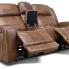 Living Room JB Home Upholstery Leather Loveseats | Aviator Power Loveseat