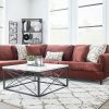 Living Room Home Zone Furniture Upholstered Collections | Arlington Ii Red Sectional