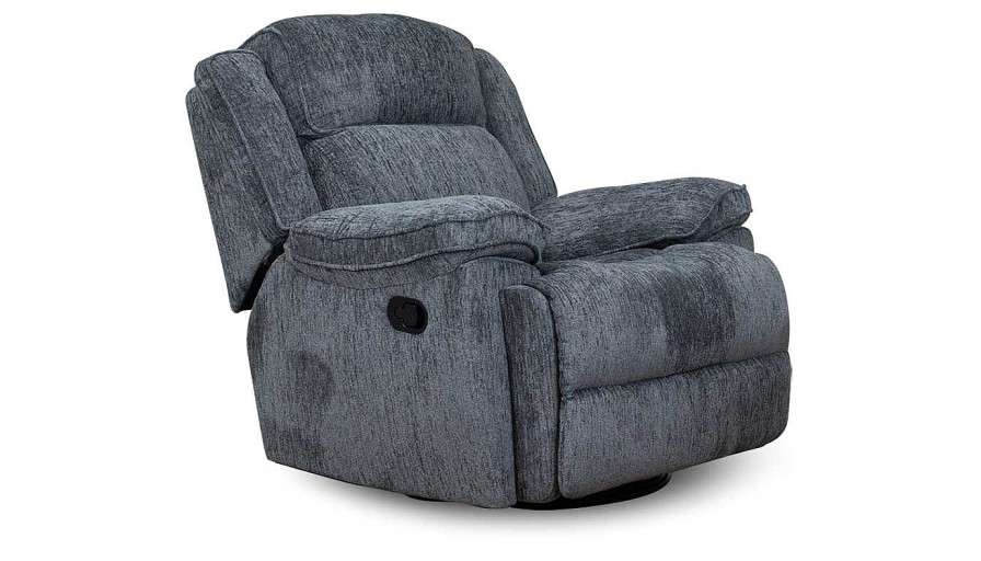 Living Room Dallas Sofa Company Recliners | Lonestar Ii Ebony Swivel Recliner