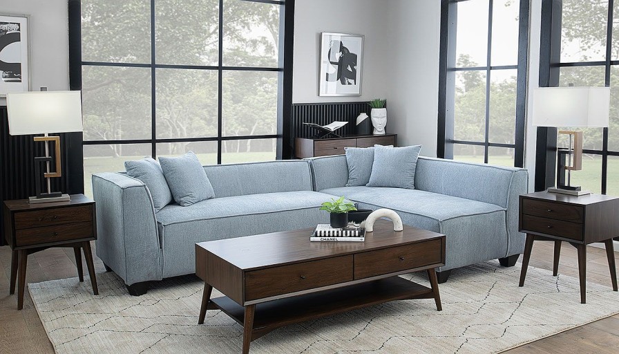 Living Room JB Home Upholstery Upholstered Collections | Rock & Roll Stone 2-Piece Sectional