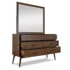 Bedroom JB Home Case Goods Full Collections | Mid Century Full Bed, Dresser, Mirror & Nightstand