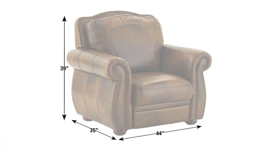 Living Room JB Home Upholstery Leather Chairs | Denver Recliner