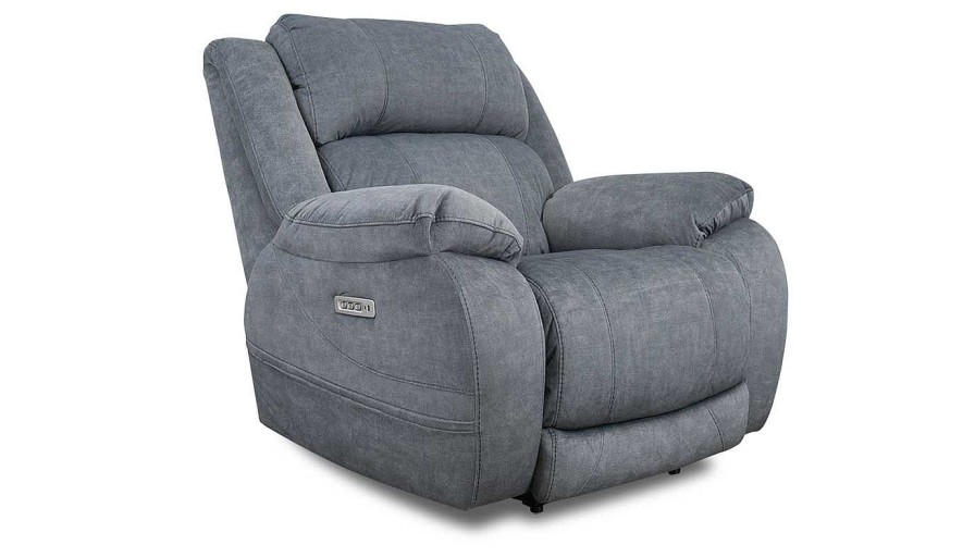 Living Room Dallas Sofa Company Recliners | Port Arthur Ii Grey Triple Power Recliner