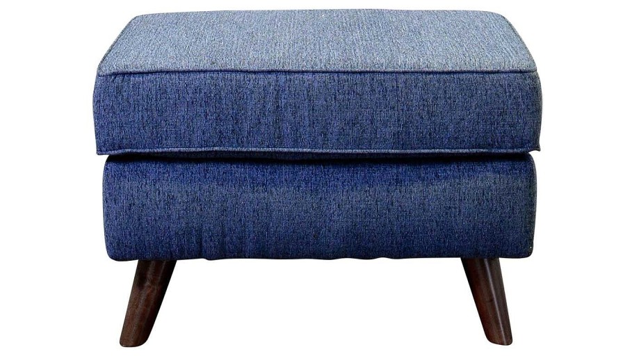 Living Room JB Home Upholstery Upholstered Ottomans | Hollywood Denim Ottoman