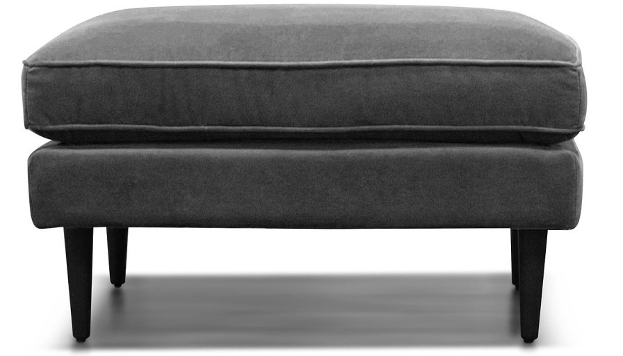 Living Room JB Home Upholstery Upholstered Ottomans | Metro Grey Ottoman