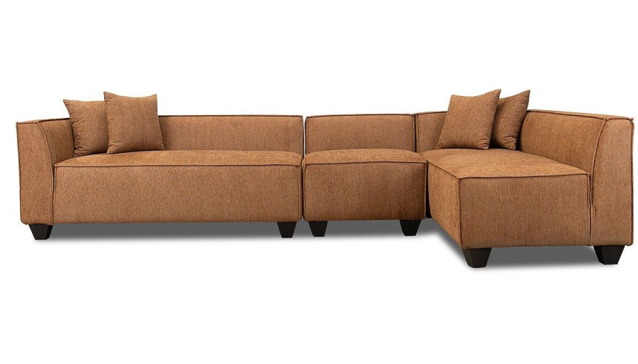 Living Room JB Home Upholstery Upholstered Collections | Rock & Roll Clay 3-Piece Sectional