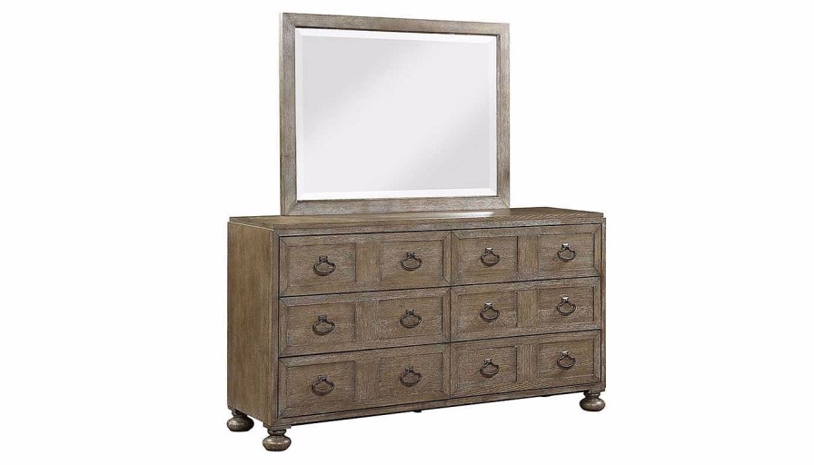 Bedroom JB Home Case Goods Queen Collections | Riverside Queen Bed, Dresser, Mirror & Mirrored Nightstand