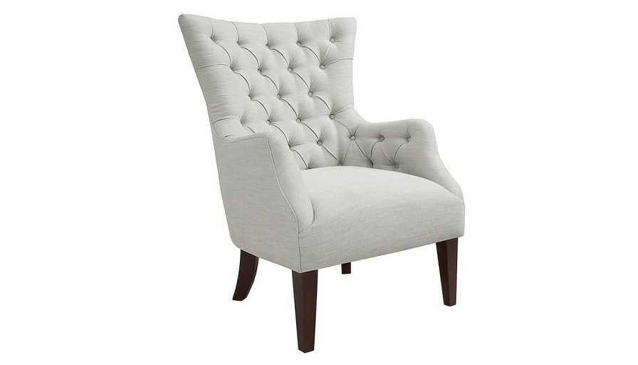 Living Room Olliix Upholstered Chairs | Hannah Button Tufted Wing Chair