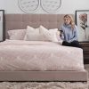 Bedroom Home Zone Furniture King Beds | Dolce Beige King Bed