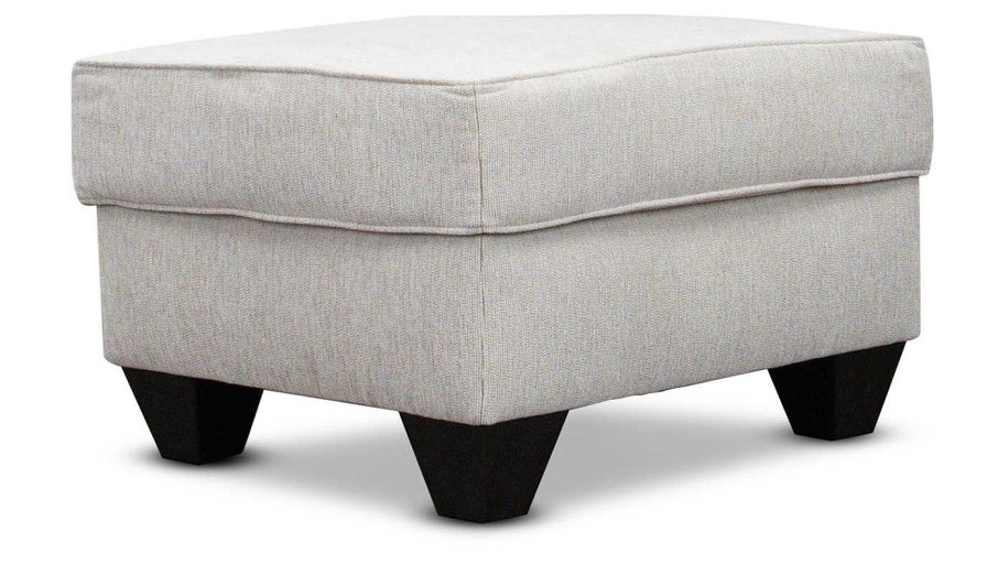 Living Room JB Home Upholstery Upholstered Ottomans | Slt Ivory Ottoman