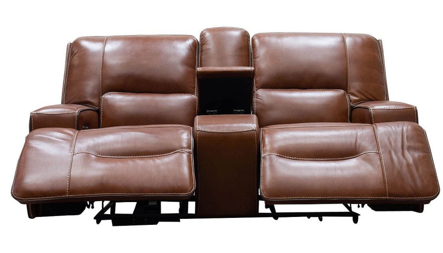 Living Room JB Home Upholstery Leather Loveseats | Lake Como Power Loveseat