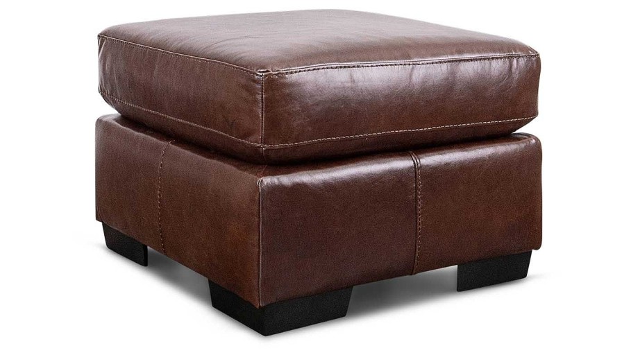 Living Room Dallas Sofa Company Leather Ottomans | Avalon Ottoman