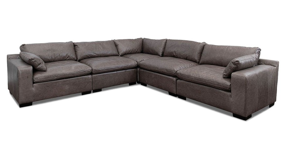 Living Room Dallas Sofa Company Leather Collections | City Limits Leather 5Pc Sectional