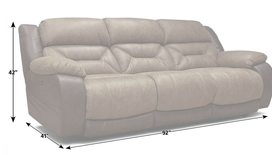 Living Room Dallas Sofa Company Reclining Sofas | Houston Two-Tone Power Sofa