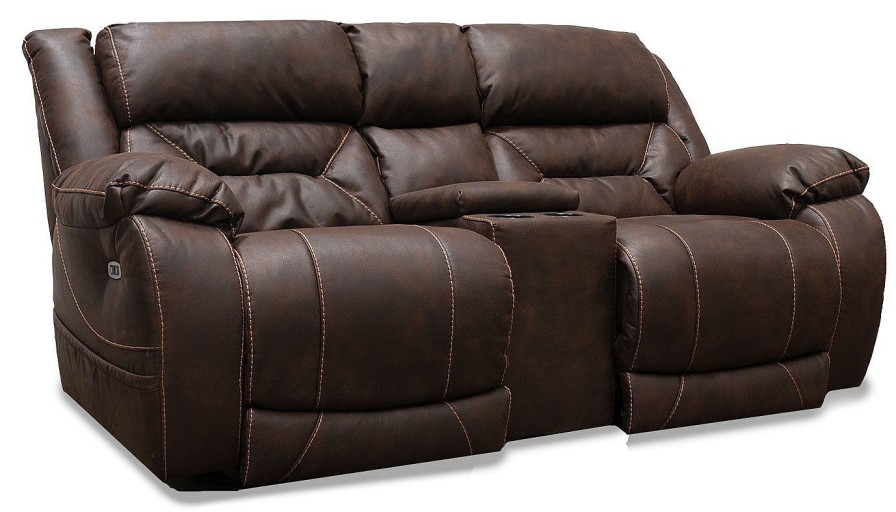 Living Room Dallas Sofa Company Reclining Loveseats | Houston Chocolate Power Loveseat