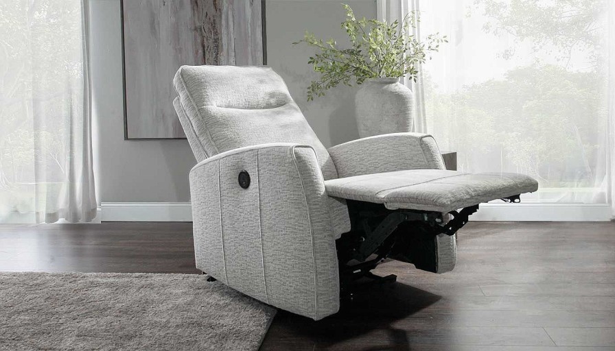 Living Room JB Home Upholstery Recliners | Ellie Ii White Power Recliner