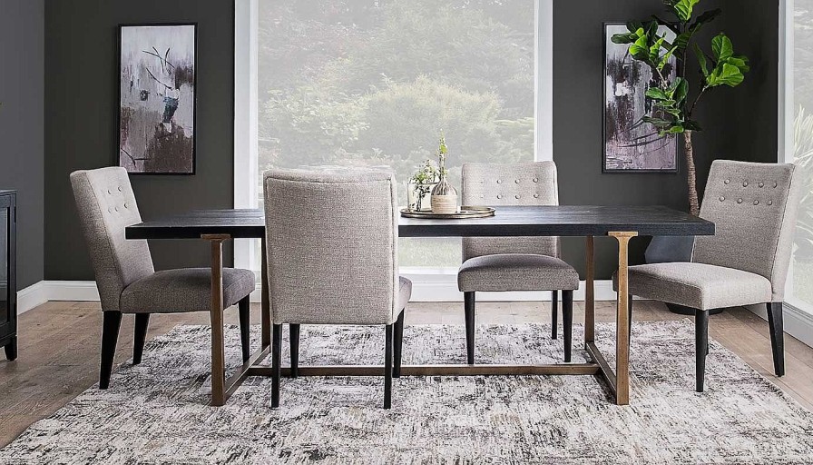 Accents Home Zone Furniture | Vancouver Ivory/Charcoal 8 X 10 Rug