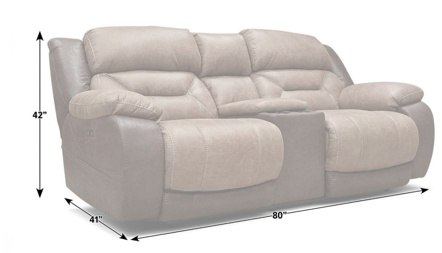 Living Room Dallas Sofa Company Reclining Loveseats | Houston Two-Tone Power Loveseat