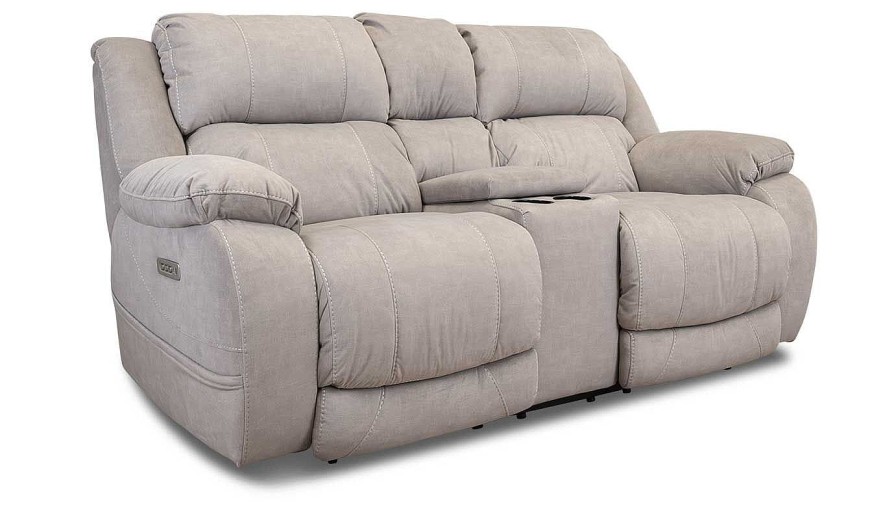 Living Room Dallas Sofa Company Reclining Loveseats | Port Arthur Ii Khaki Triple Power Loveseat