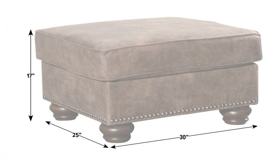 Living Room Dallas Sofa Company Upholstered Ottomans | Prairie Ii Ottoman