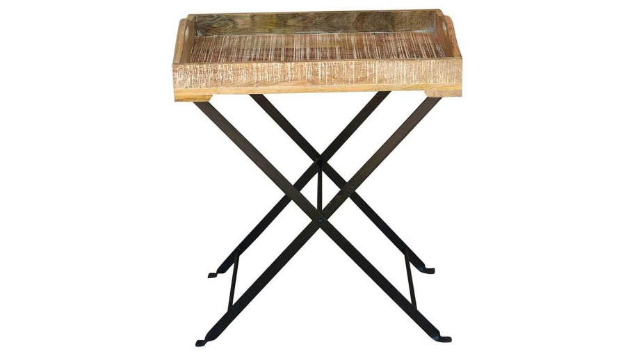 Accents World Piazza | Bernoulli Iron Wooden Tray Table