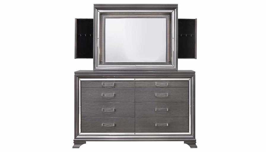 Bedroom JB Home Case Goods Queen Collections | Monroe Queen Bed, Dresser, Mirror & Nightstand