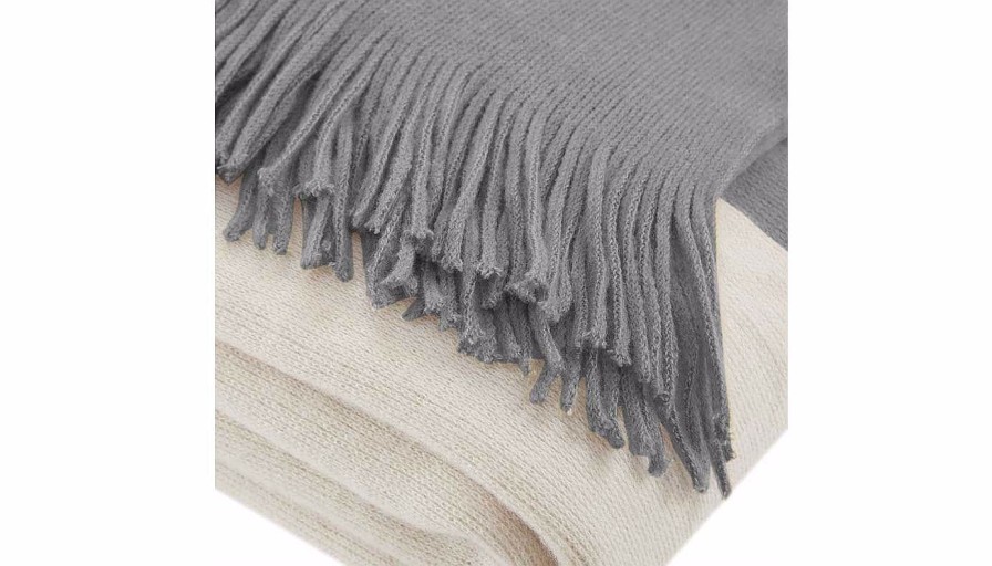 Accents Olliix | Stockholm Faux Cashmere Grey Throw