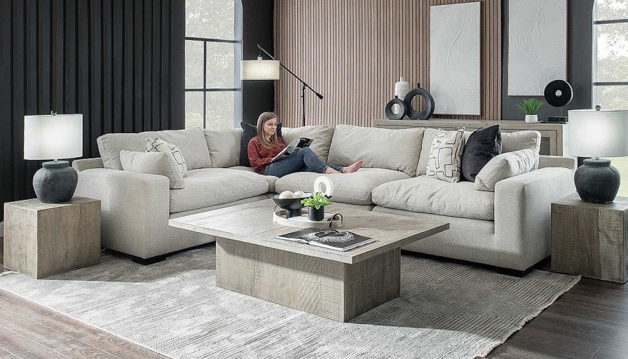 Living Room Dallas Sofa Company Upholstered Collections | City Limits Fabric 4Pc Sectional