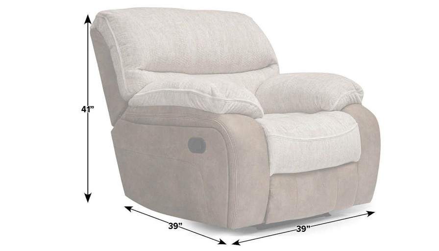 Living Room Dallas Sofa Company Recliners | Lonestar Beige Swivel Recliner