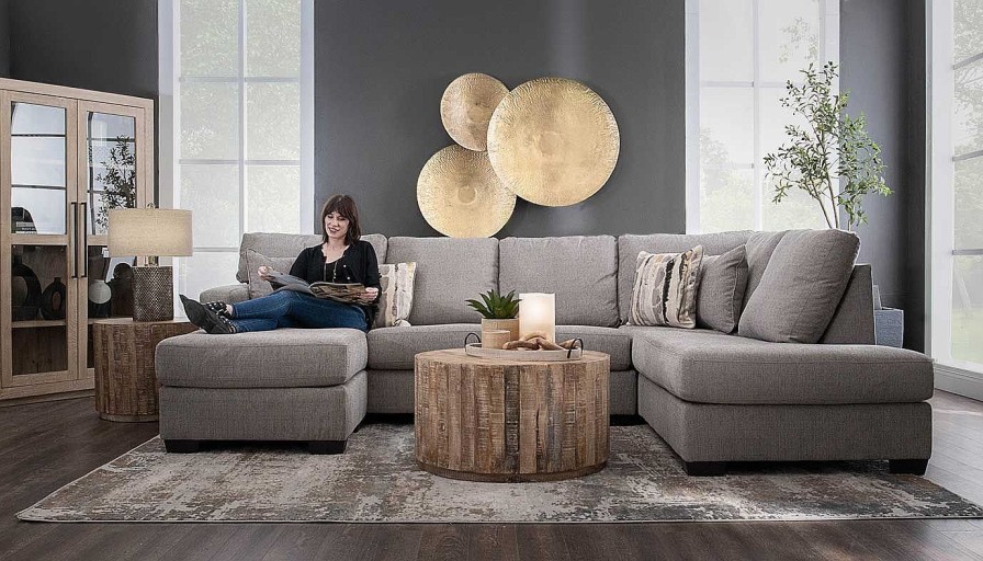 Living Room Dallas Sofa Company Upholstered Collections | Brazos Dual Chaise Sectional