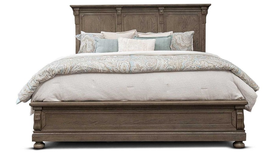 Bedroom JB Home Case Goods Queen Beds | Ava Ii Grey Queen Bed