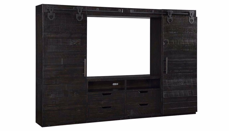 Entertainment JB Home Case Goods | Wyatt Black Tv Stand