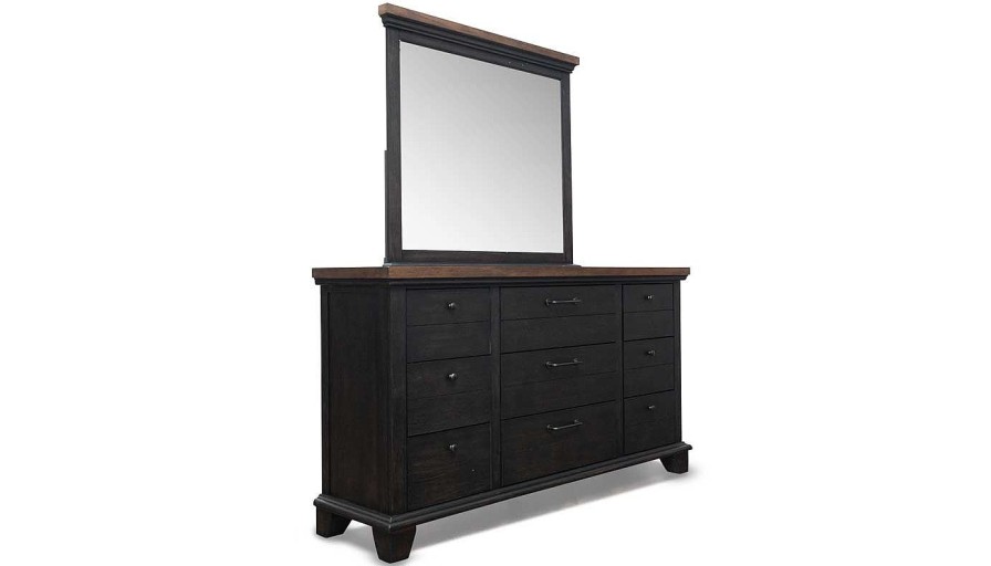 Bedroom Home Zone Furniture Dressers & Mirrors | Bear River Brown Dresser & Mirror