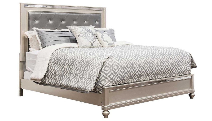 Bedroom JB Home Case Goods Queen Beds | Glam Queen Bed