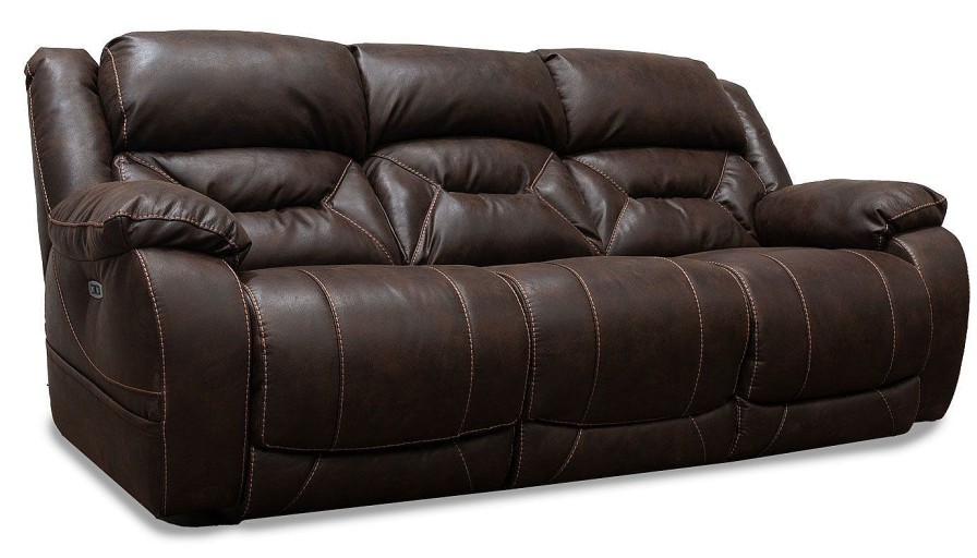 Living Room Dallas Sofa Company Reclining Collections | Houston Chocolate Power Sofa & Loveseat