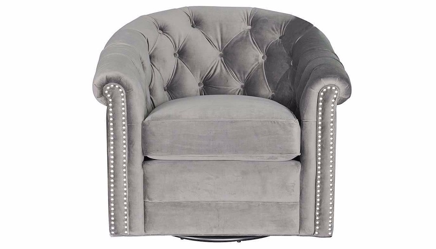 Accents JB Home Upholstery | Artemis Gunmetal Accent Chair