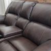 Living Room Dallas Sofa Company Leather Collections | Galveston Chocolate Power Sofa & Loveseat