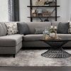 Living Room Home Zone Furniture Upholstered Collections | Arlington Ii Grey Sectional