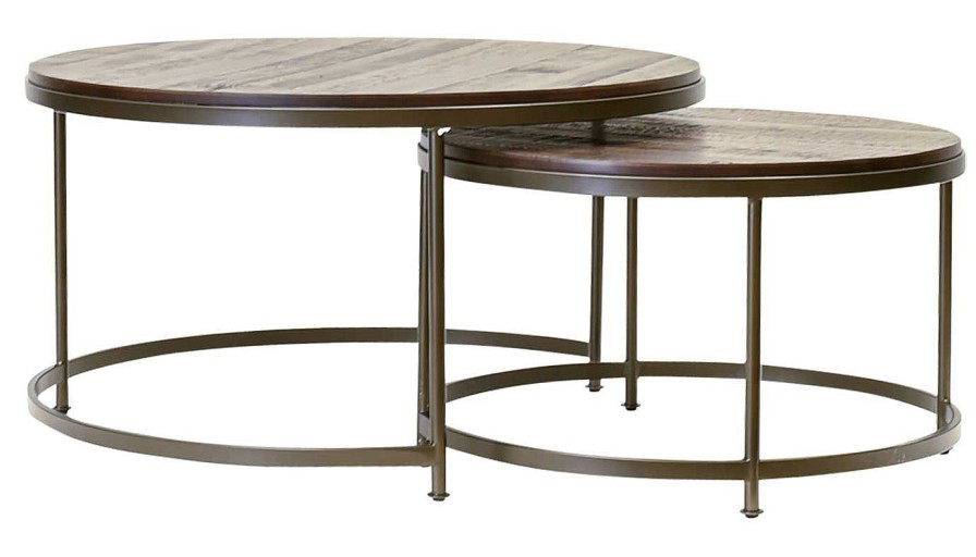 Living Room JB Home Case Goods Coffee Tables | Rivers Edge Round Nesting Tables