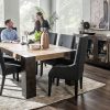 Dining Home Zone Furniture Dining Height Collections | Our House 84" Dining Height Table & Black Chairs