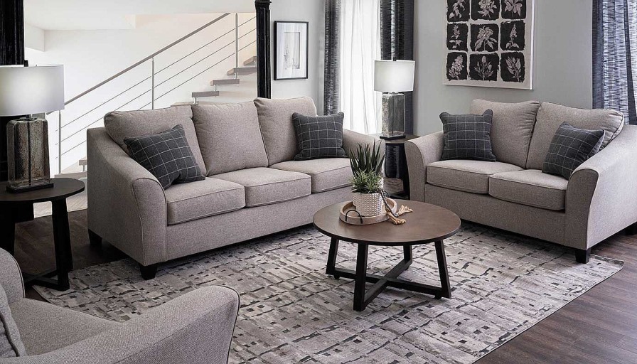 Living Room Dallas Sofa Company Upholstered Loveseats | Denton Putty Loveseat