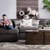 Living Room Home Zone Furniture Upholstered Collections | Brock Sectional With Chaise