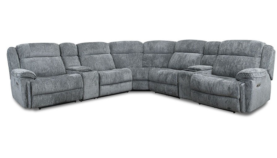 Living Room JB Home Upholstery Modular Sectionals | Easthill Grey 7-Piece Sectional