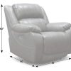 Living Room Dallas Sofa Company Leather Chairs | Galveston Grey Power Recliner