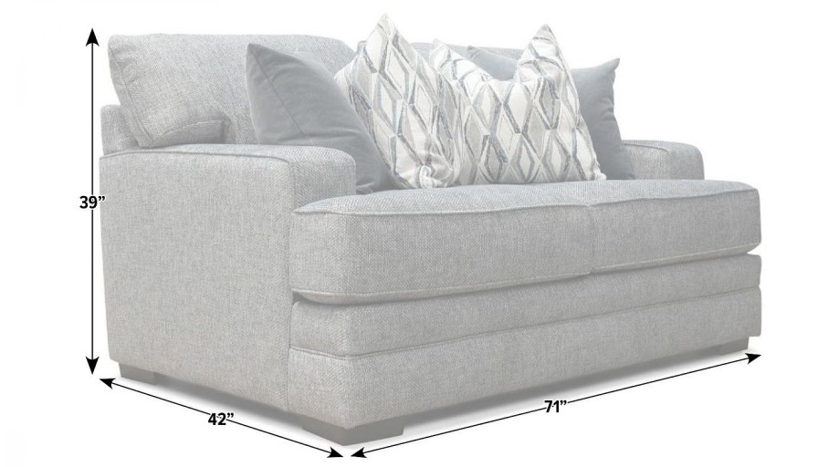 Living Room Dallas Sofa Company Upholstered Loveseats | Calvert Grey Loveseat