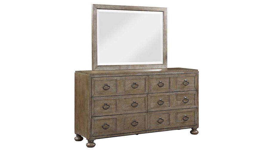 Bedroom JB Home Case Goods King Collections | Malibu King Bed, Dresser, Mirror & Mirrored Nightstand