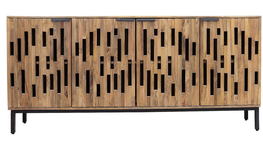 Accents World Piazza | Camus 4-Door Strips Sideboard