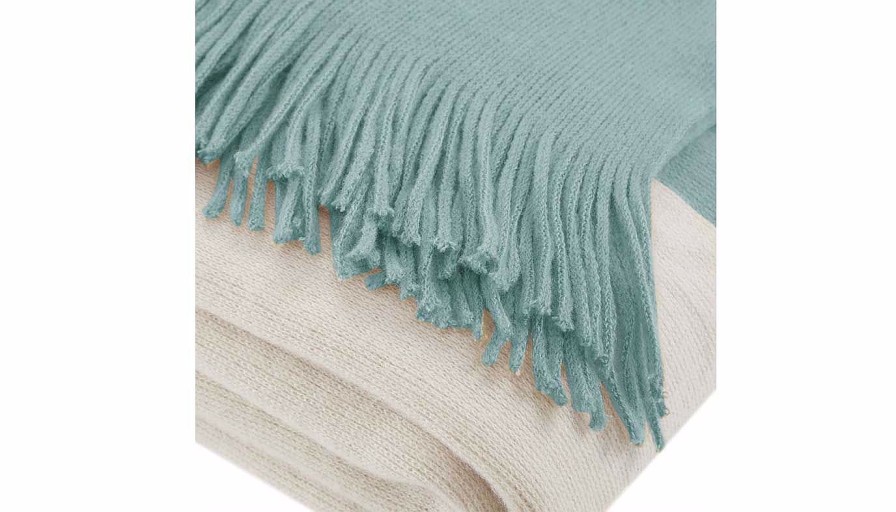 Accents Olliix | Stockholm Faux Cashmere Aqua Throw