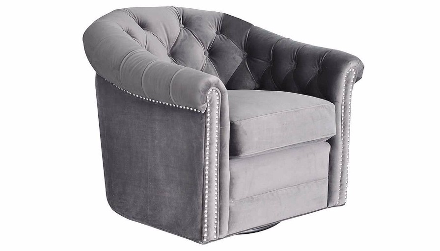 Accents JB Home Upholstery | Artemis Gunmetal Accent Chair