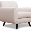 Living Room JB Home Upholstery Upholstered Ottomans | Carol Oatmeal Chair